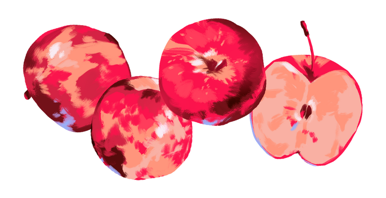 illustrated apples